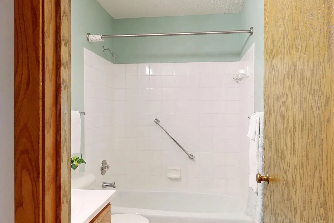 Salle de bain équipée de barres d'appui pour sénior (Roques, Haute-Garonne)